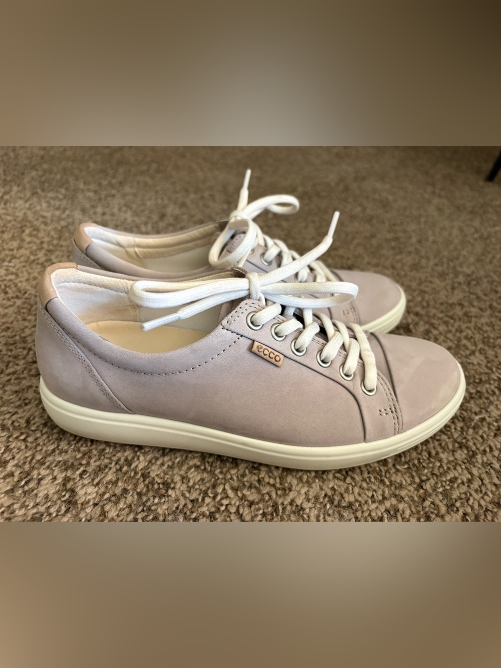 Ecco Women's Low-Top Lace-Up Sneakers in Gray Rose